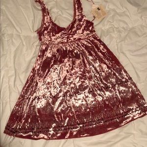 NWT Free People “velour” mini dress